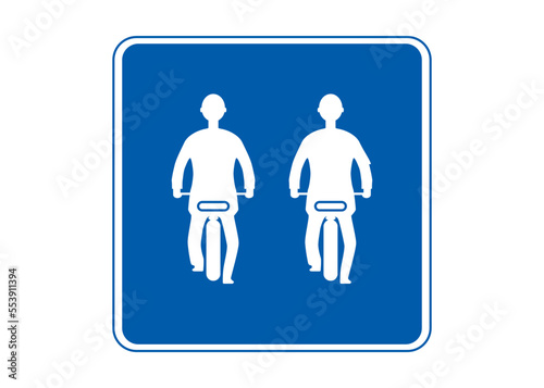道路標識 並進可 指示標識のイラスト