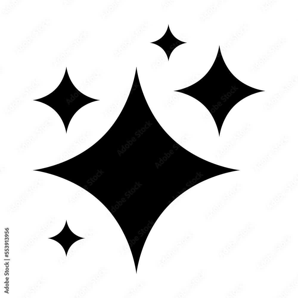 Shine icon. Magic or Bright stars symbol illustration Shine icon. Magic or Bright stars symbol illustration