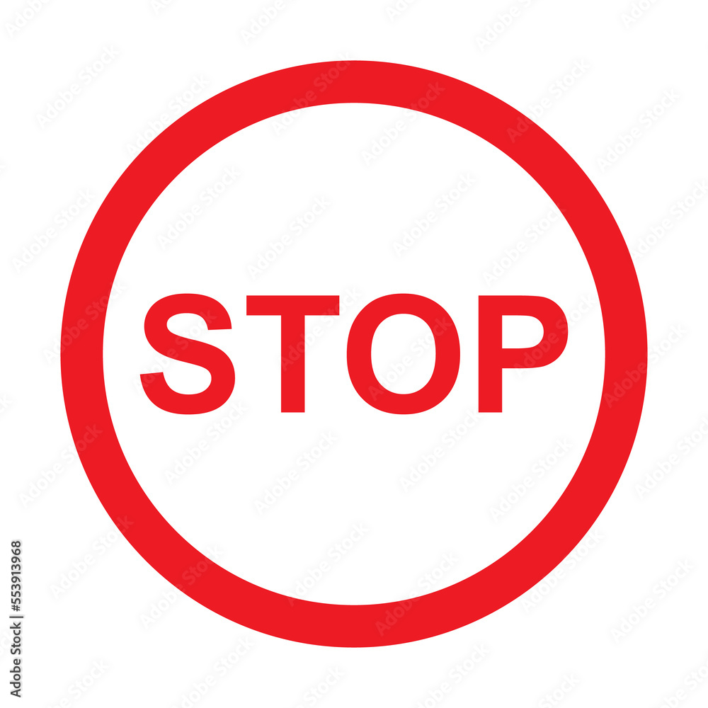 Red Stop Sign icon. Road Sign illustration Red Stop Sign icon. Road Sign illustration