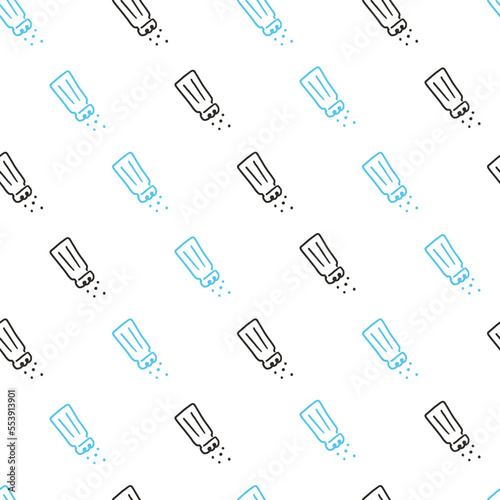 Salt Shaker Cute Condiment Vector Graphic Seamless Pattern