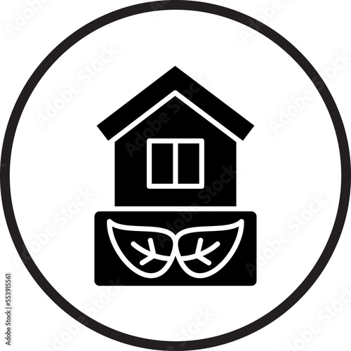 Eco House Icon Style