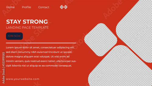 Gym Landing Page Template.  photo