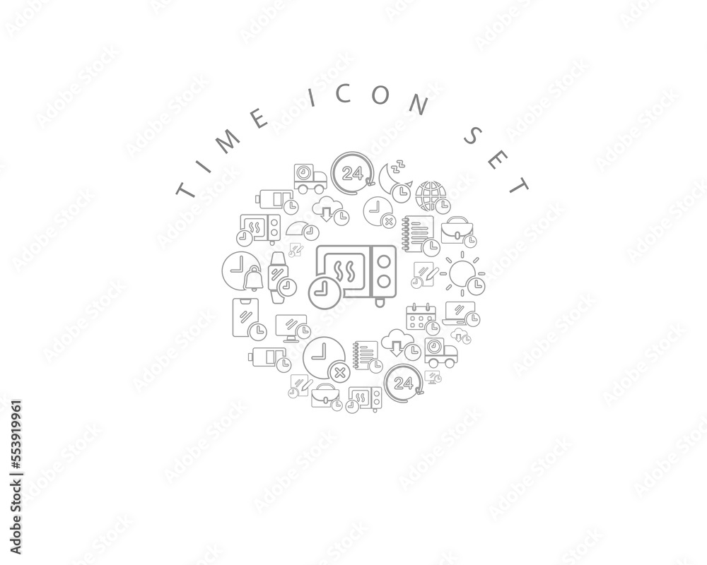 Vector time icon set Vector time icon set