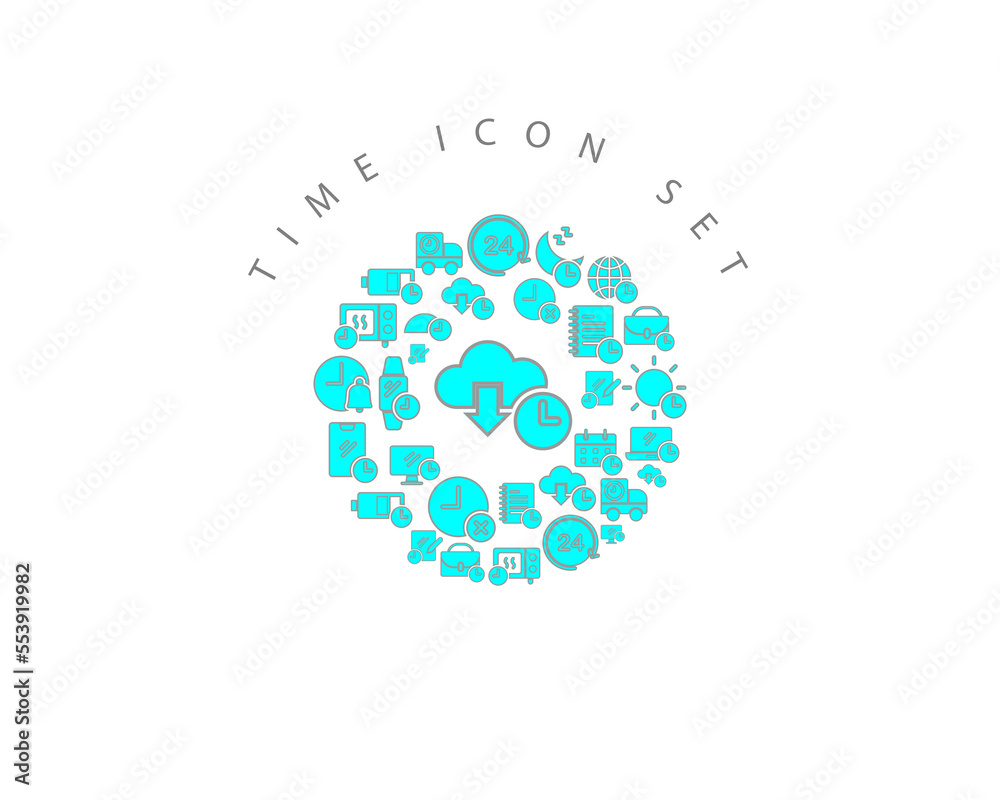 Vector time icon set Vector time icon set