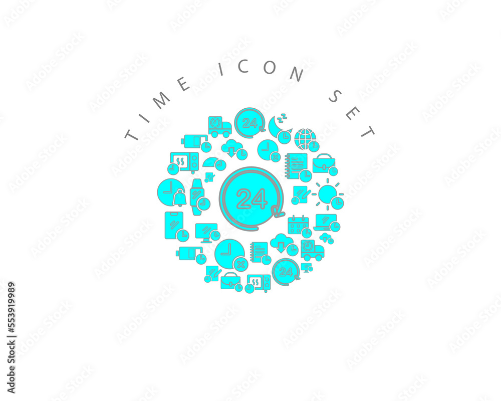 Vector time icon set Vector time icon set