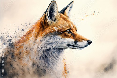 Portrait of a red fox