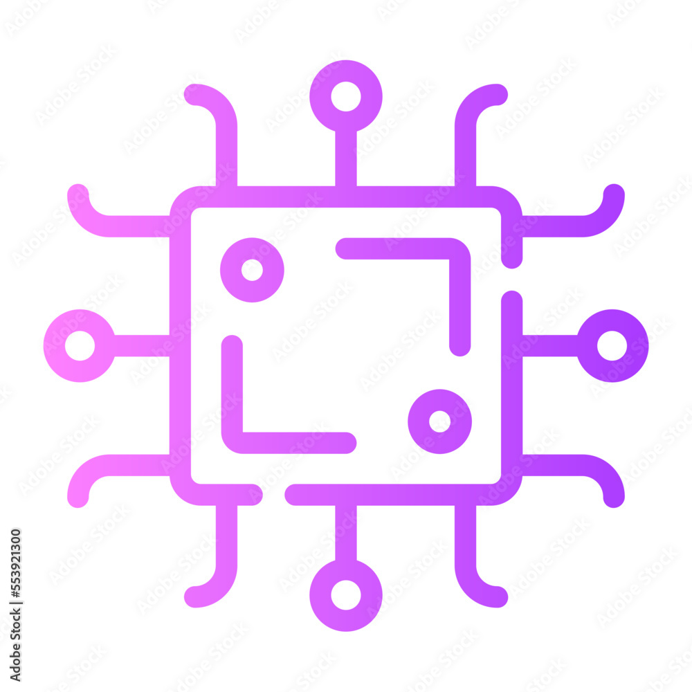 microchip gradient icon microchip gradient icon