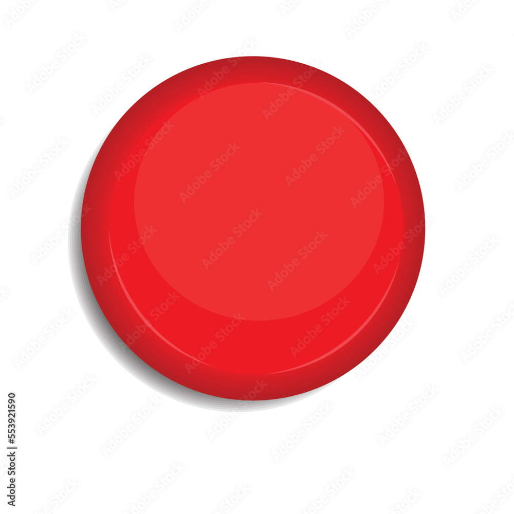 blank red glossy badge isolated on a white background blank red glossy badge isolated on a white background