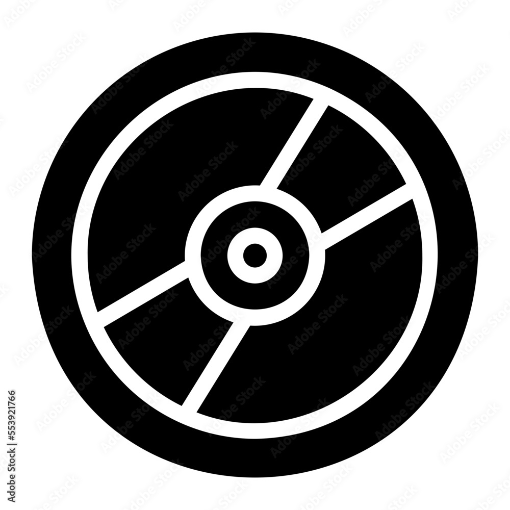 Obraz premium disc glyph icon