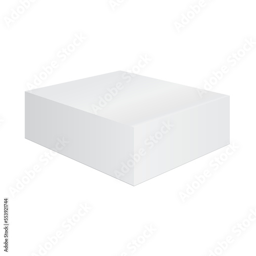 White blank square box isolated on a white background © natalushka