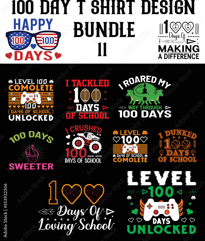 100-day t-shirt design, t-shirt, happy 100-day t-shirt, design, baby, t-shirt 100-day t shirt design bundle, SVG bundle,bundle,