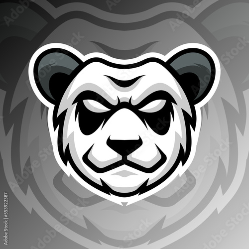 vector graphics illustration of a panda in esport logo style. perfect for game team or product logo
