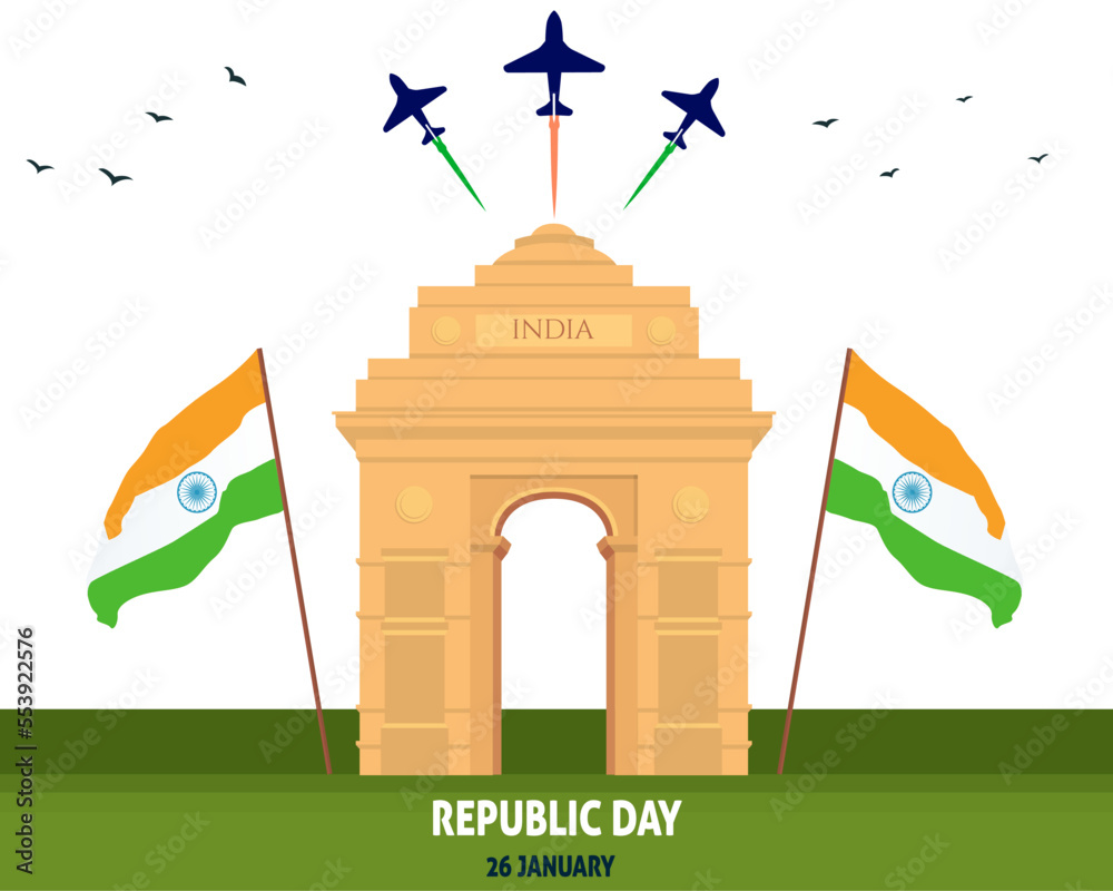 Happy Republic Day in India celebration on January 26. vector India