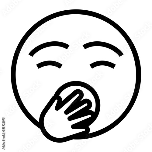 sleepy line icon