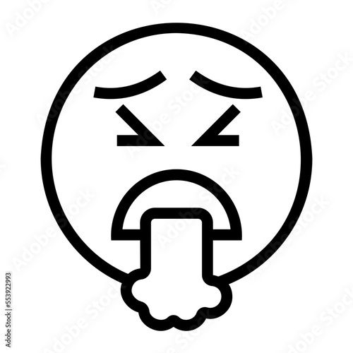 vomit line icon