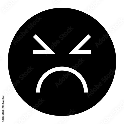 angry glyph icon photo