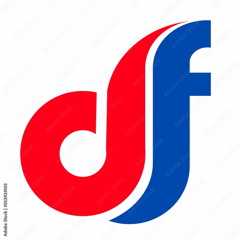 Cool DF FD LDF logo. simple and unique D letter design with a combination of the letter F. DF FD LDF Logo Suitable for all industrial sectors. Illustration logo design on white background Cool DF FD LDF logo. simple and unique D letter design with a combination of the letter F. DF FD LDF Logo Suitable for all industrial sectors. Illustration logo design on white background