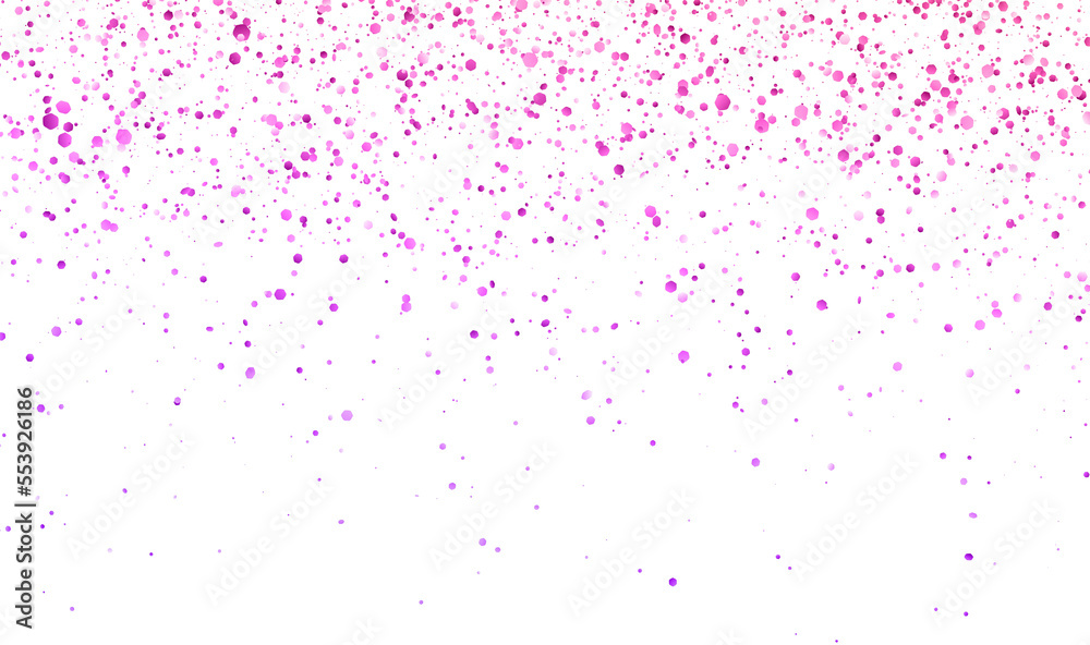 Pink violet glitter falling confetti