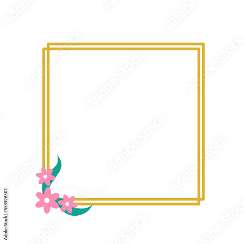 frame with flowers