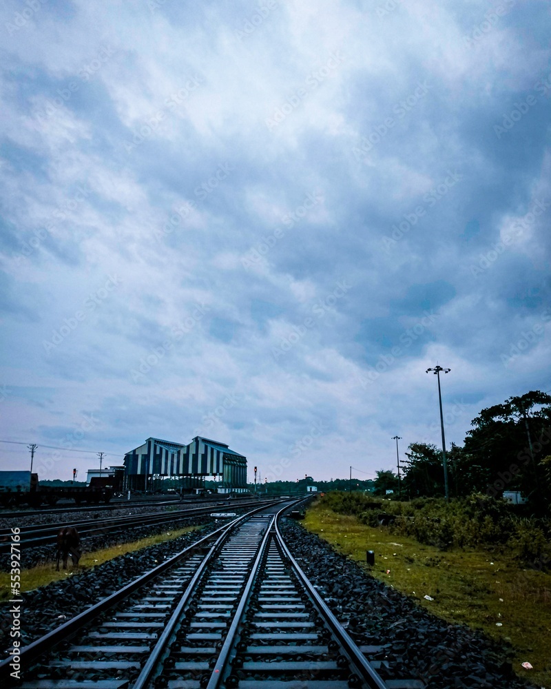 Fototapeta premium railway in the countryside