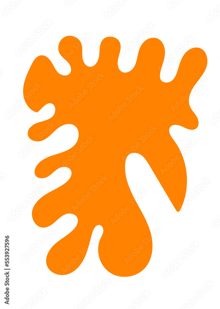 Obraz premium Orange Blob Abstracts Shapes Transparent 