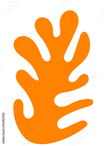 Orange Blob Abstracts Shapes Transparent 