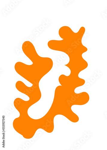 Orange Blob Abstracts Shapes Transparent 