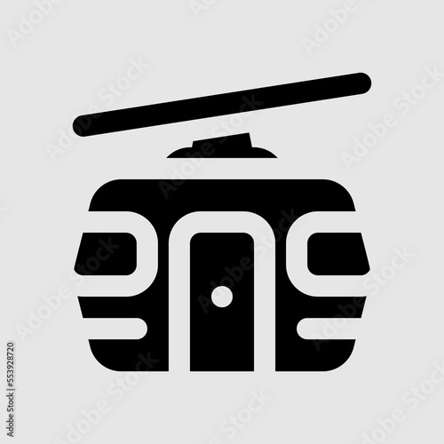Cableway icon in solid style about travel, use for website mobile app presentation