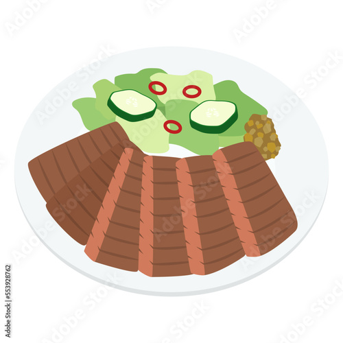 牛タンのイラスト