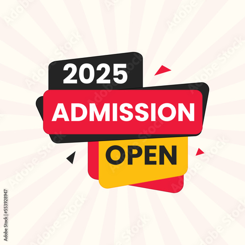 2025 admission open banner abstract school college coaching clipart for social media post template 