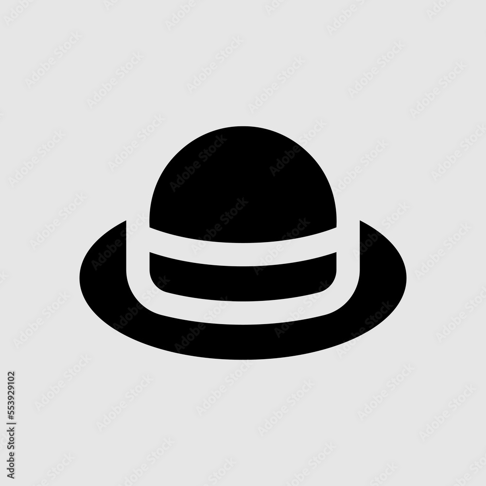 Sun hat icon in solid style about travel, use for website mobile app presentation Sun hat icon in solid style about travel, use for website mobile app presentation