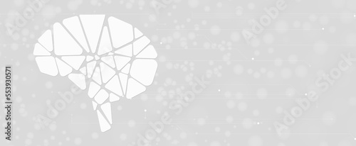 Quantum processing. Deep learning artificial intelligence. Future new technology  for business or science presentation