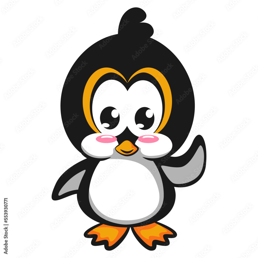 cute little penguin character mascot vector illustration cute little penguin character mascot vector illustration