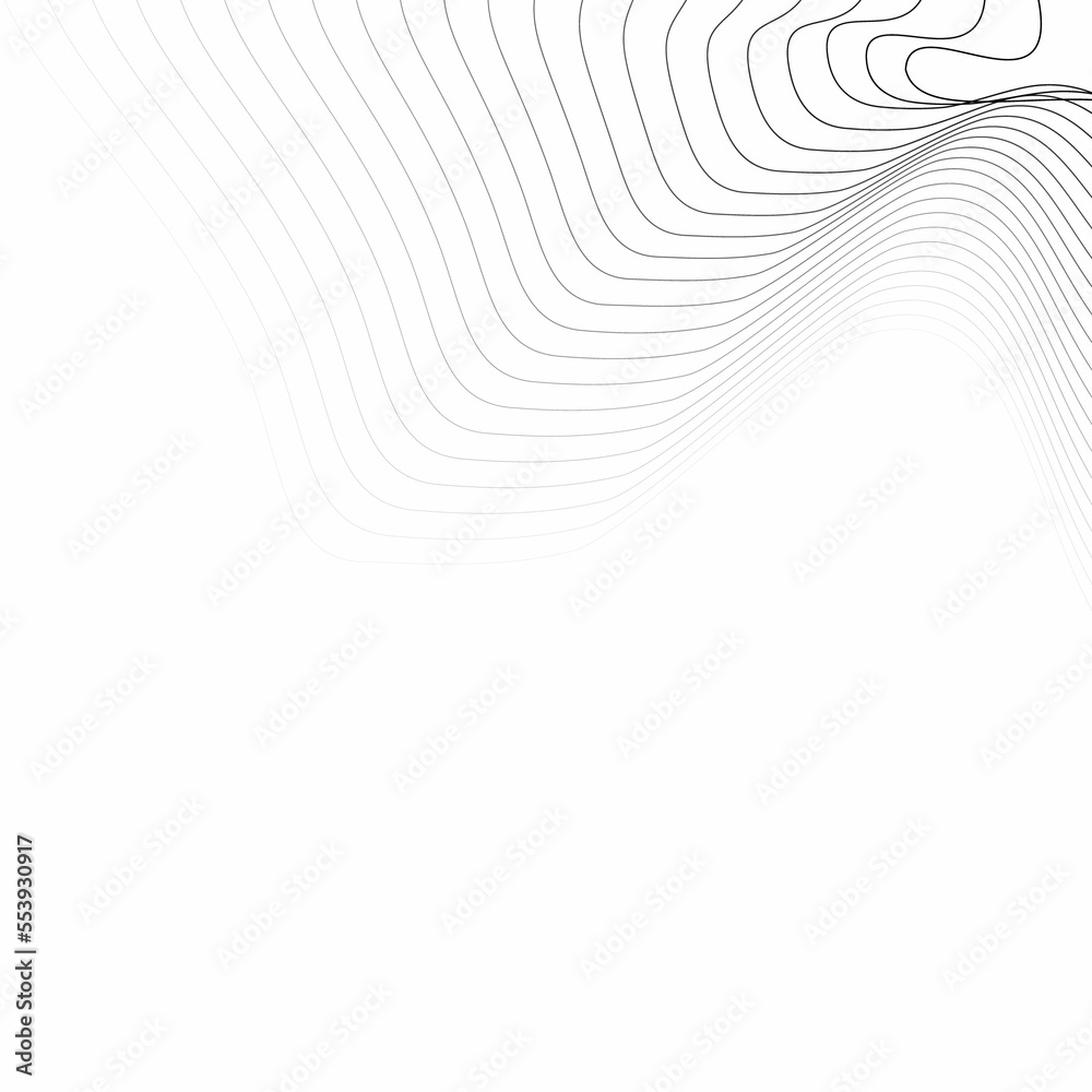 Wave line background with smooth shape. Beautiful wavy line on a white background. Horizontal banner template. Abstract futuristic template. Chrome technological wallpaper. Wave line background with smooth shape. Beautiful wavy line on a white background. Horizontal banner template. Abstract futuristic template. Chrome technological wallpaper.