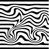 black and white zebra print curve wave background ornament