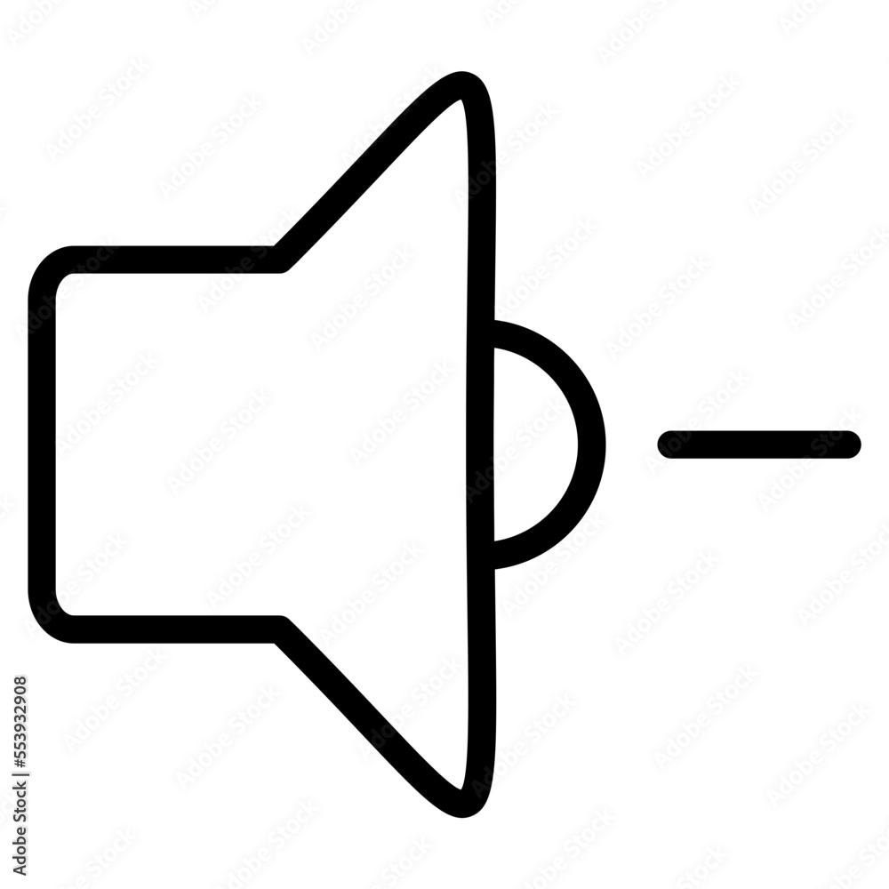 sound minus line icon sound minus line icon