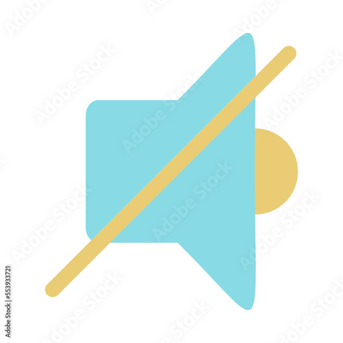 sound mute flat icon