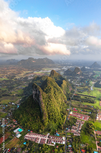 Khao Ok Thalu Khuha Sawan mountain in Phattalung, Thailand photo