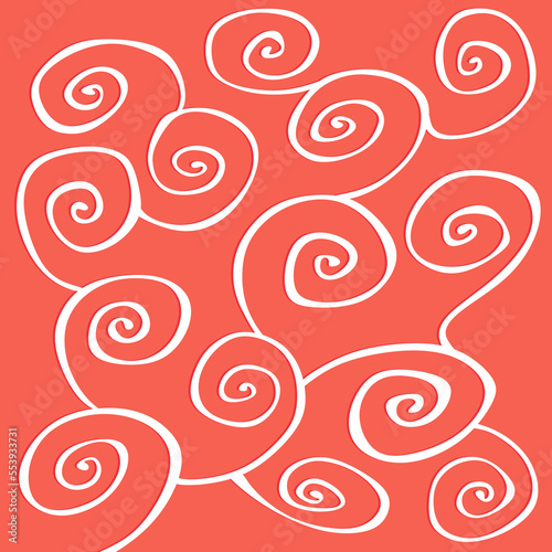 Abstract background with cute curly line pattern 