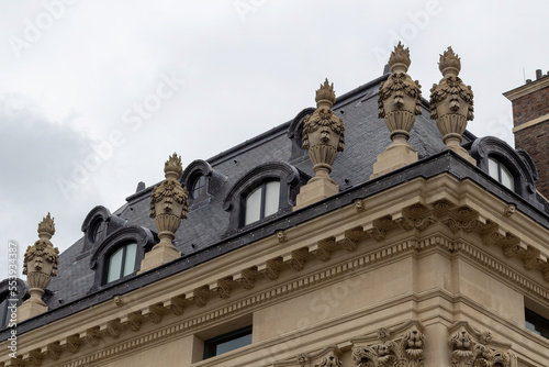 facade of an building with windows