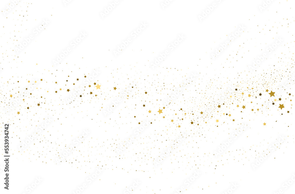 Silver gold stars confetti.