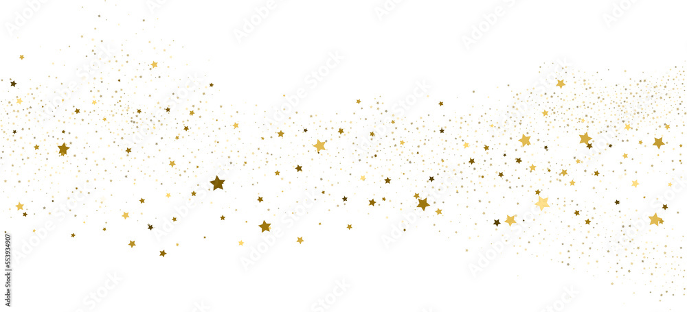 Silver gold stars confetti.