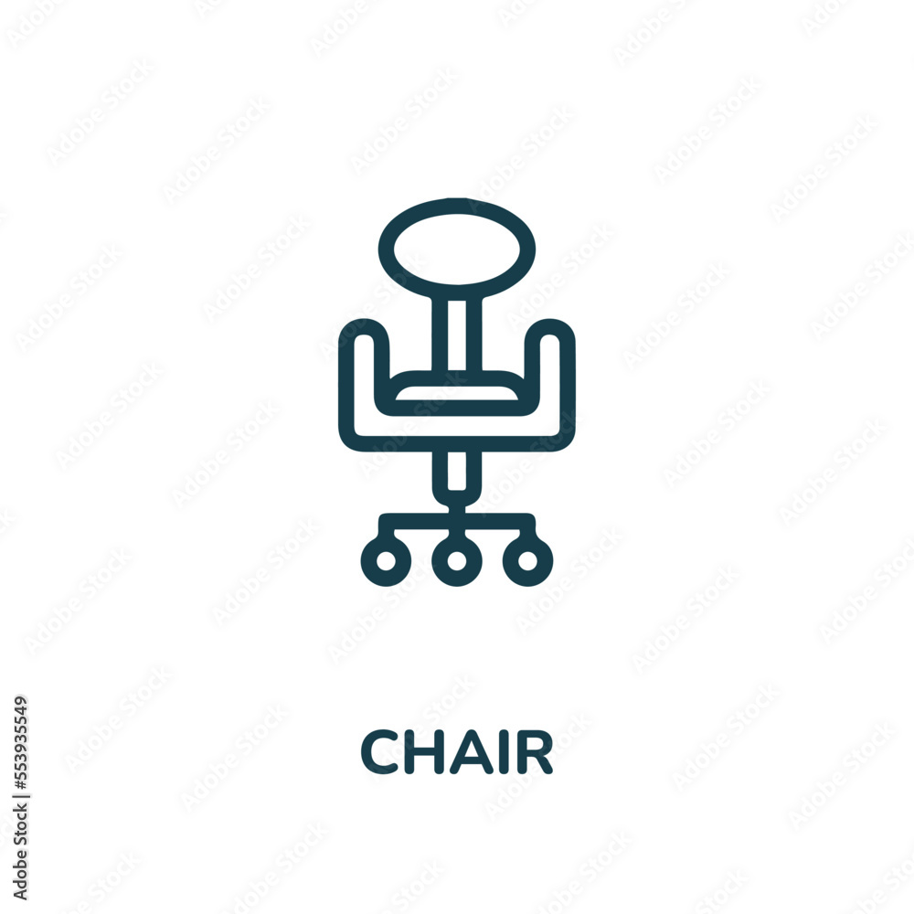 office chair icon vector. chair icon vector symbol illustration. modern simple vector icon for your design. table icon vector	