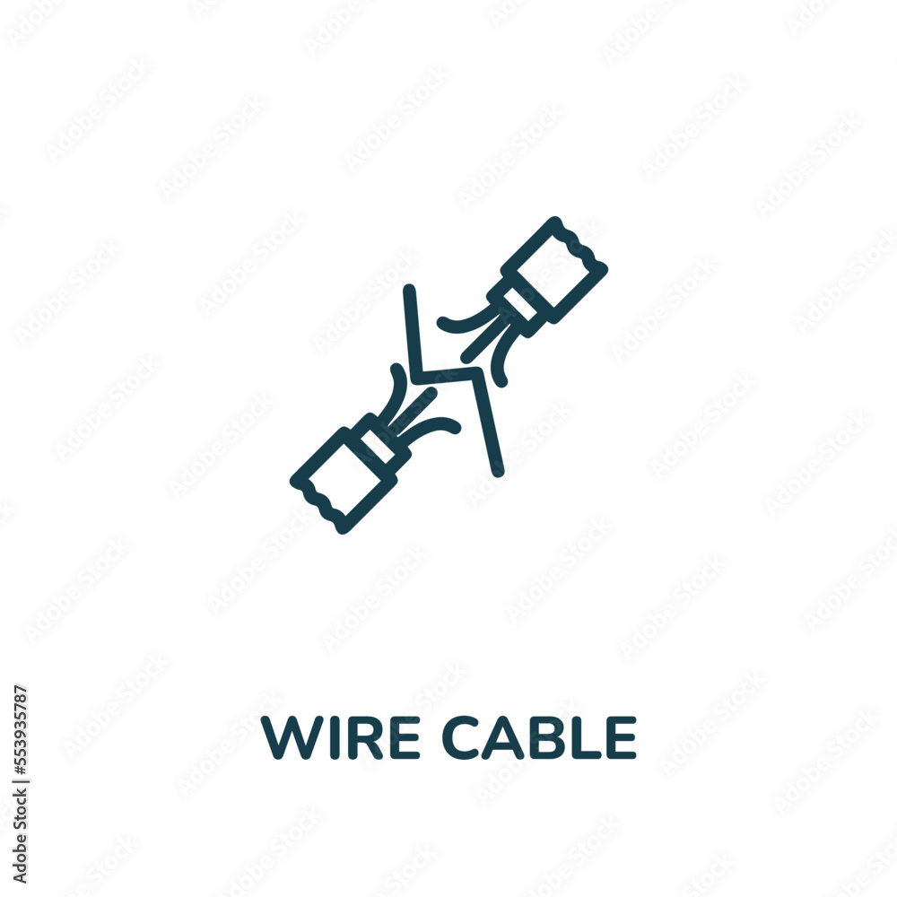 wire cable icon vector. electric cable icon vector symbol illustration. modern simple vector icon for your design. wire icon vector wire cable icon vector. electric cable icon vector symbol illustration. modern simple vector icon for your design. wire icon vector