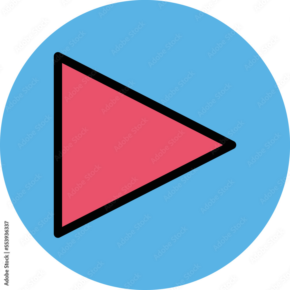 Play Button Vector Icon
