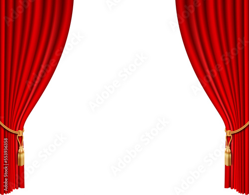 Red theatrical curtain