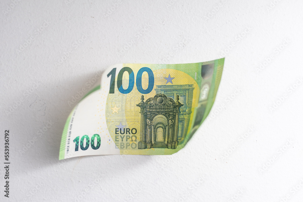 Isolated image of One hundred Euro bill in front side. Isolated image of One hundred Euro bill in front side.