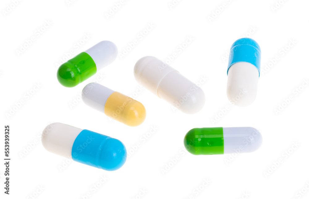 medical capsules isolated medical capsules isolated