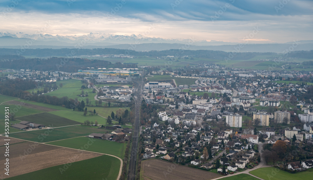Aerial view of zurich