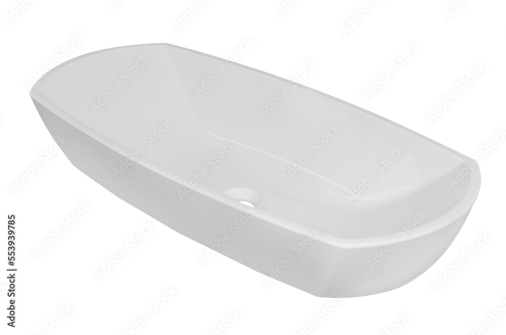 White ceramic sink (wash basin) for the bathroom isolated on the background.
